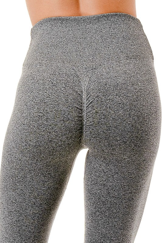 LEG15L V-Waist Ribbed – High Rise Leggings