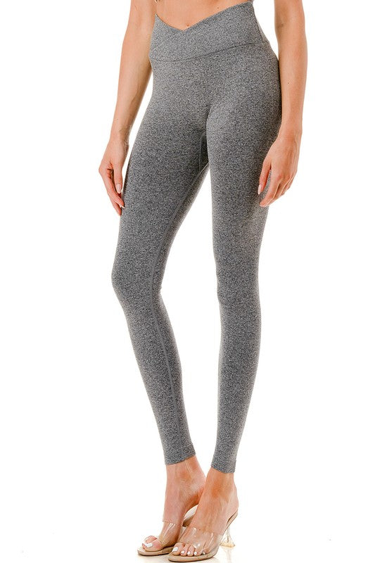 LEG15L V-Waist Ribbed – High Rise Leggings