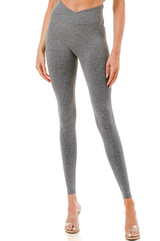 LEG15L V-Waist Ribbed – High Rise Leggings