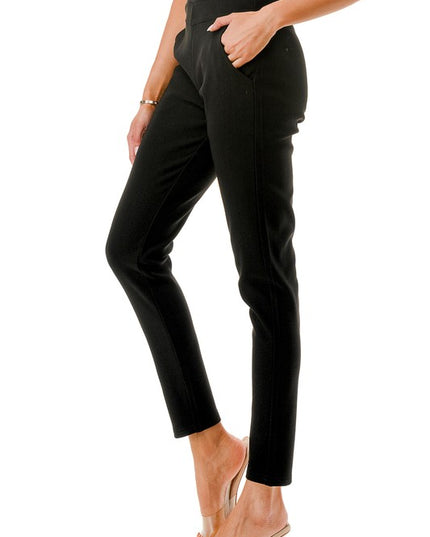 Plus Size Scuba Skinny Pants – High Waist Tailored Fit