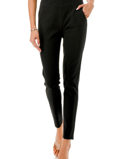 Plus Size Scuba Skinny Pants – High Waist Tailored Fit