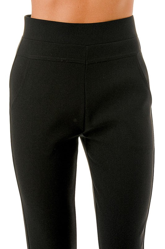 SCU5003X Plus Size Scuba Skinny Pants – High Waist Tailored Fit