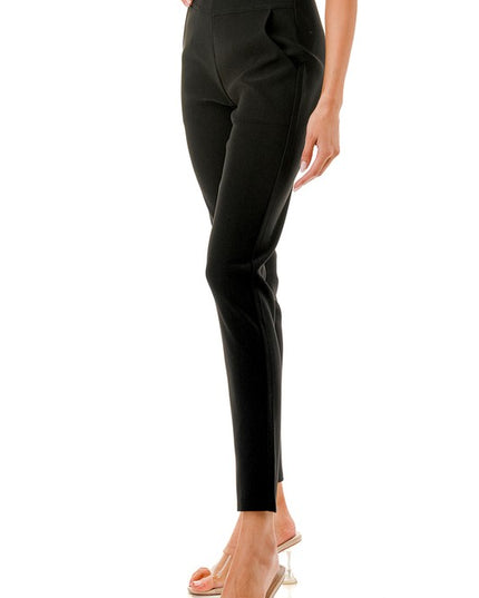 Plus Size Scuba Skinny Pants – High Waist Tailored Fit