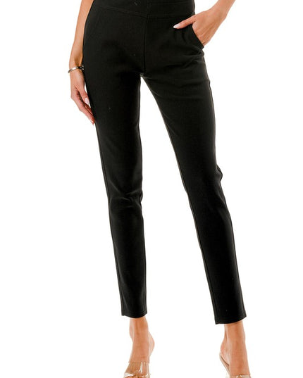 Plus Size Scuba Skinny Pants – High Waist Tailored Fit