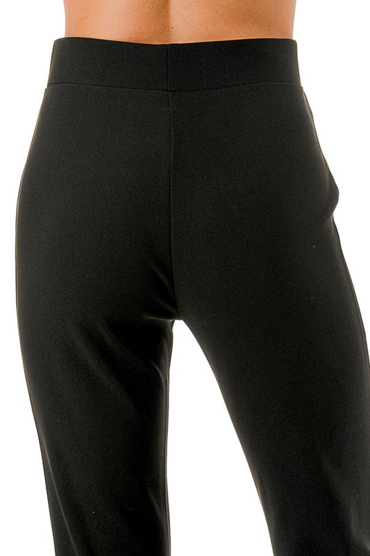 SCU5003X Plus Size Scuba Skinny Pants – High Waist Tailored Fit