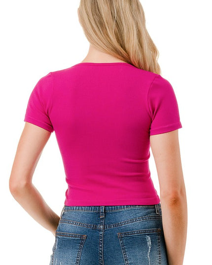 Scoop Neck O-Ring Top – Slim Fit Cutout Style