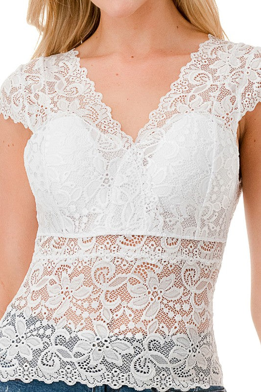 LB47 Lace Surplice Top – Elegant Everyday Style
