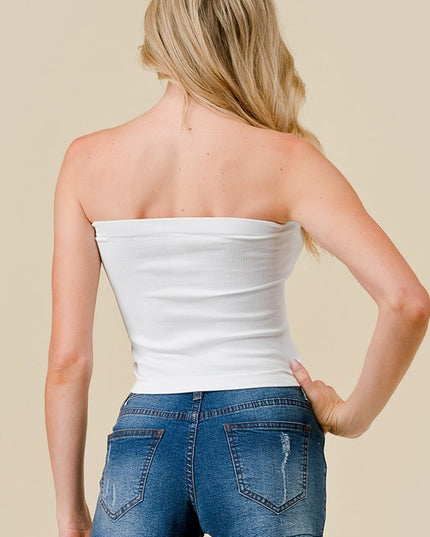 315LX PLUS SIZE RIBBED LONG TUBE TOP