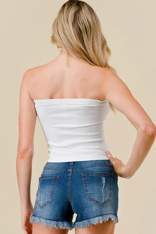 315LX PLUS SIZE RIBBED LONG TUBE TOP