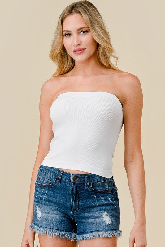 315LX PLUS SIZE RIBBED LONG TUBE TOP