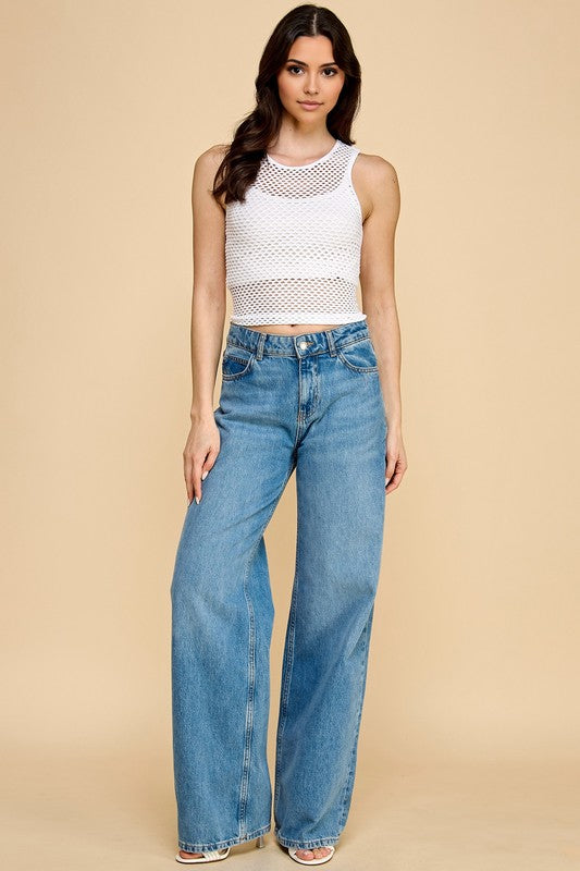 NT74 FISHNET TANK TOP