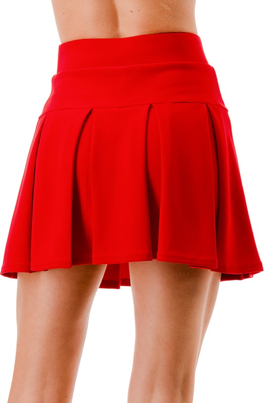 SCU10X PLUS SIZE PLEATED MINI SKORT