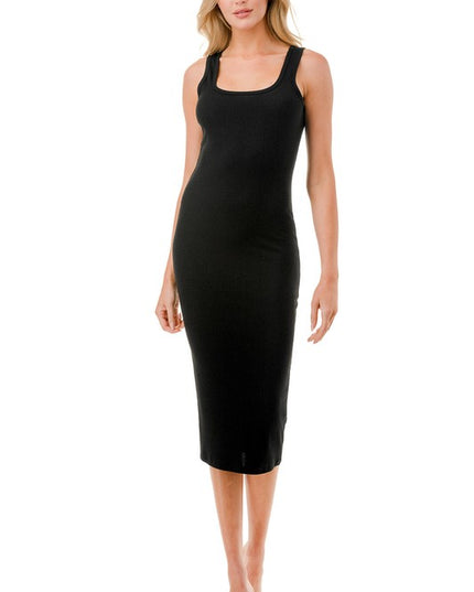 JDR02 RIBBED TANK MIDI DRESS