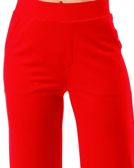 Y60X PLUS SIZE YOGA FABRIC STRAIGHT PANTS
