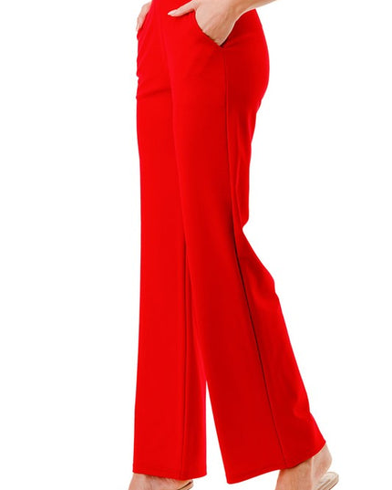 Y60X PLUS SIZE YOGA FABRIC STRAIGHT PANTS