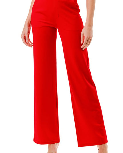 Y60X PLUS SIZE YOGA FABRIC STRAIGHT PANTS