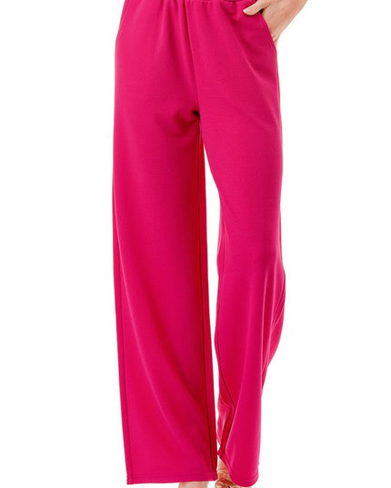 ANT101 TEXTURED STRAIGHT PANTS