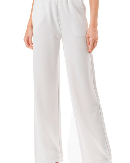 ANT101 TEXTURED STRAIGHT PANTS