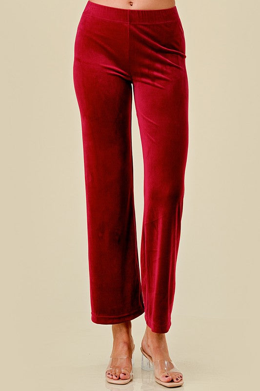 Plus Size Velour Pants – Soft Wide Leg Lounge Fit