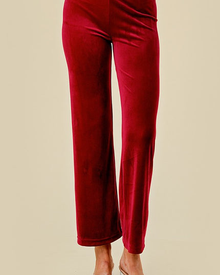 Plus Size Velour Pants – Soft Wide Leg Lounge Fit