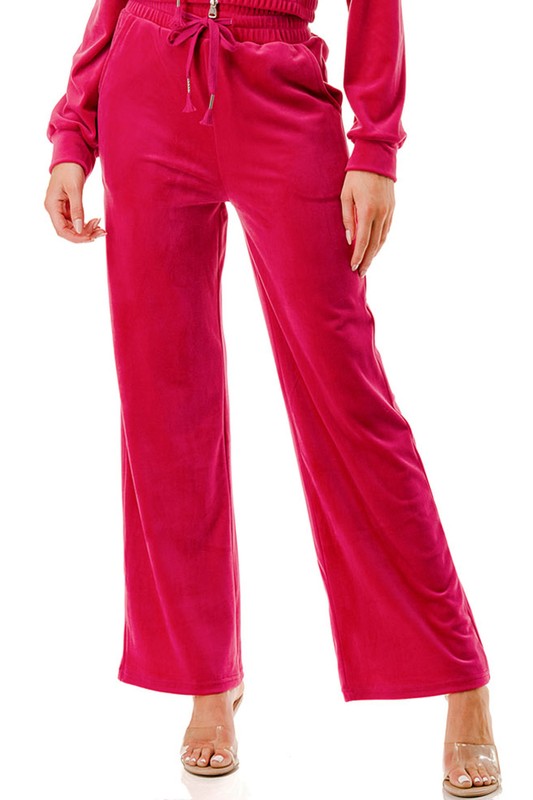 VW002 VELOUR DRAWSTRING PANTS