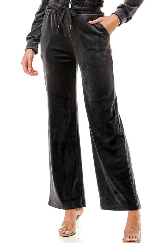 VW002 VELOUR DRAWSTRING PANTS