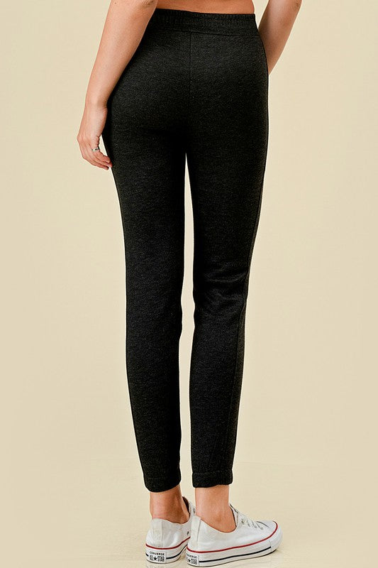 2TF528 Heather Black Fleece Joggers