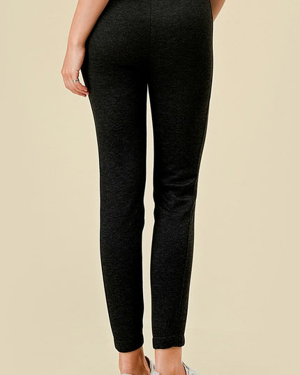 2TF528 Heather Black Fleece Joggers