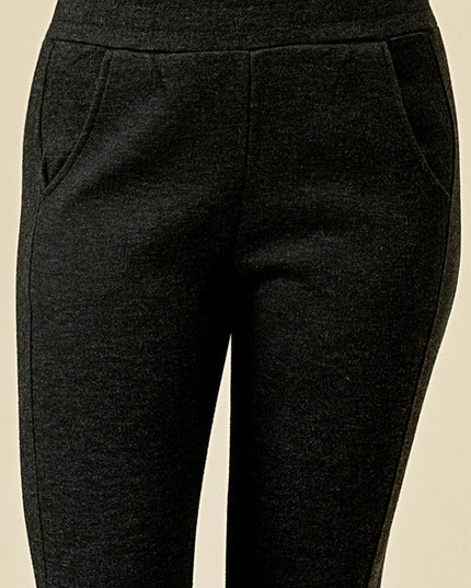 2TF528 Heather Black Fleece Joggers
