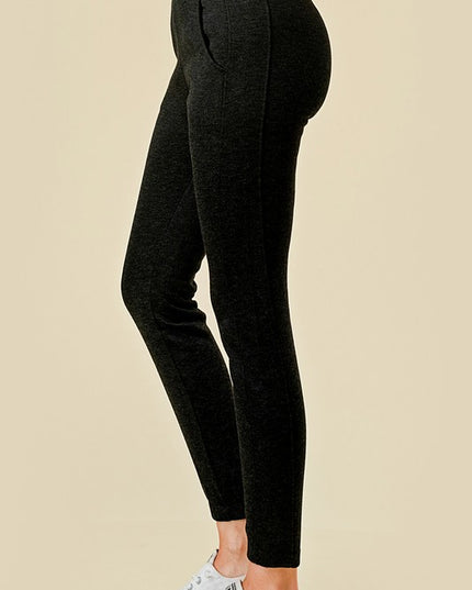 2TF528 Heather Black Fleece Joggers