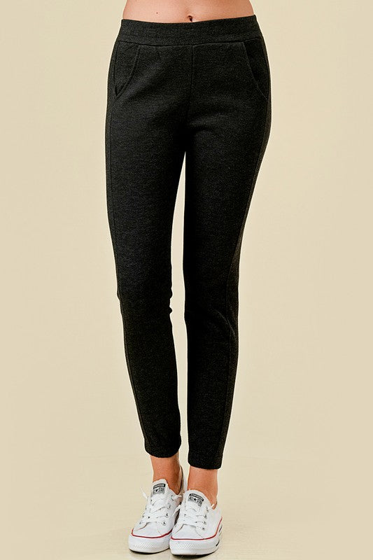 2TF528 Heather Black Fleece Joggers