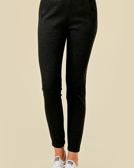 2TF528 Heather Black Fleece Joggers