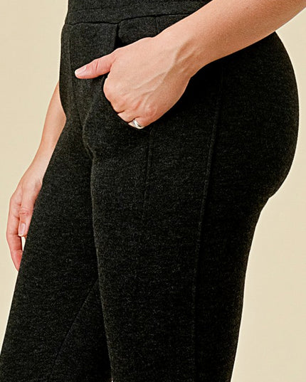 2TF528 Heather Black Fleece Joggers