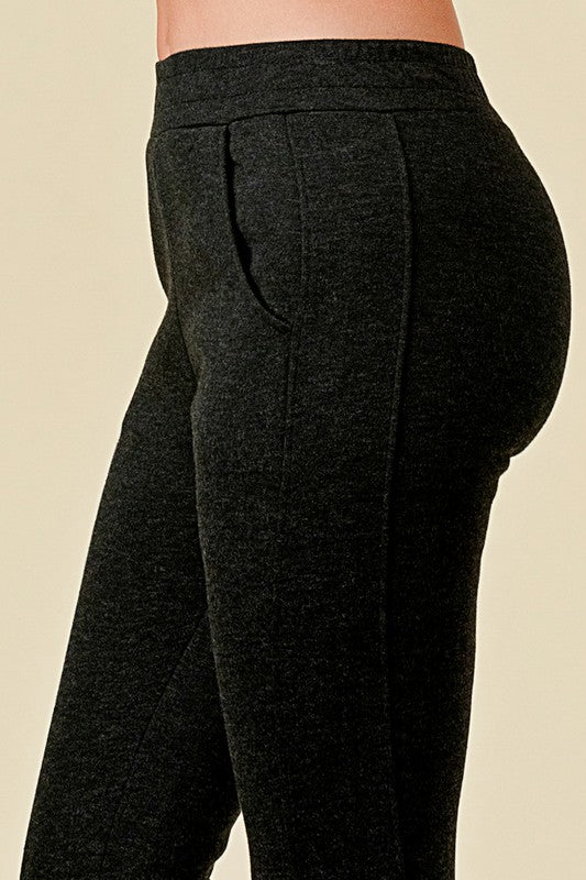 2TF528 Heather Black Fleece Joggers