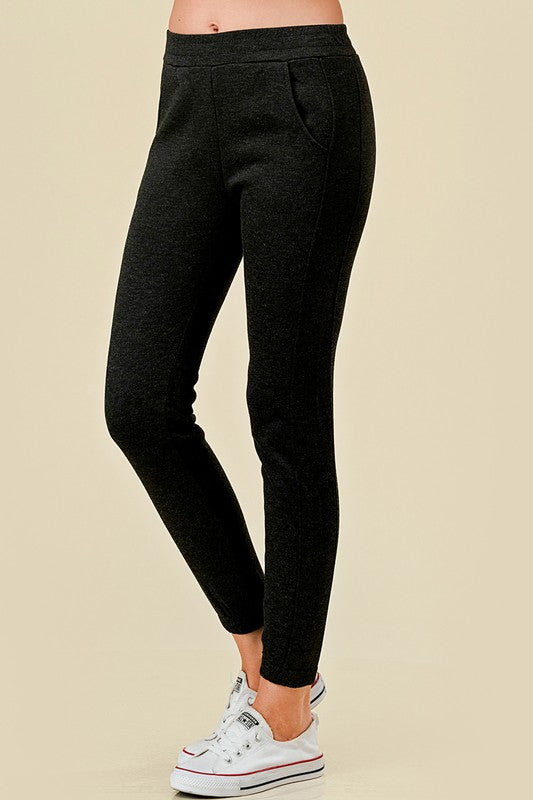 2TF528 Heather Black Fleece Joggers