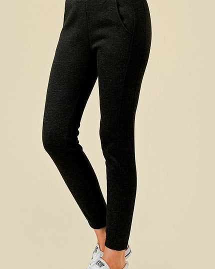 2TF528 Heather Black Fleece Joggers