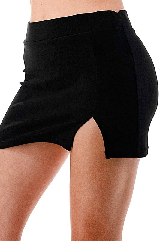 SCU05 SCUBA MINI SKIRT → Scuba – High Rise Mini Skirt