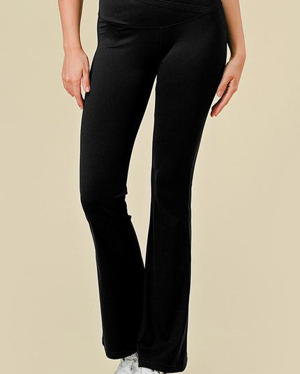 LG24X PLUS SIZE ACTIVE WORKOUT BUTT LIFT FLARE PANTS