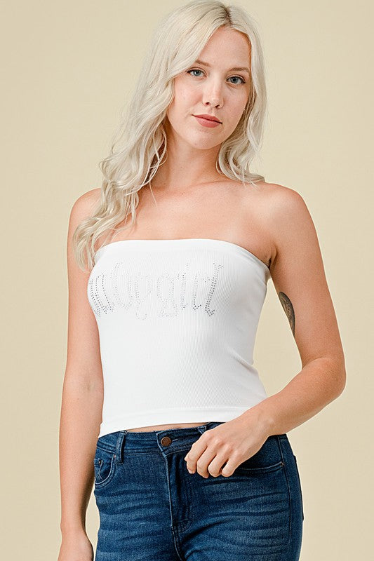 315LBX PLUS SIZE BABY GIRL RHINESTONE TUBE TOP