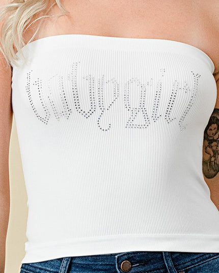 315LBX PLUS SIZE BABY GIRL RHINESTONE TUBE TOP