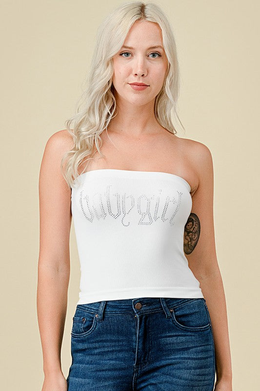 315LB BABY GIRL RHINESTONE TUBE TOP