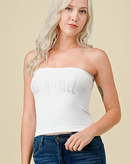 315LB BABY GIRL RHINESTONE TUBE TOP