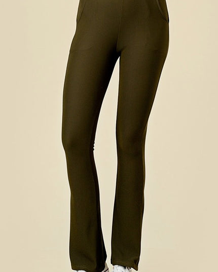 OTT60BX-PLUS SIZE OTTOMAN HIGH-RISE FLARE PANTS
