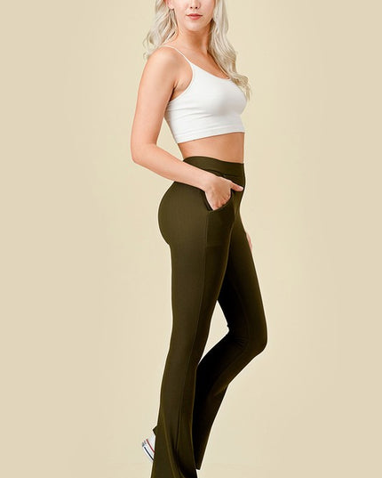 Plus Size Ottoman Flare Pants – High Waist Sculpt Fit
