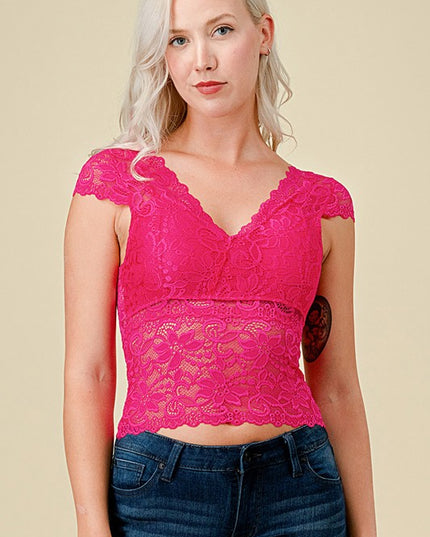 LB47 Lace Surplice Top – Elegant Everyday Style
