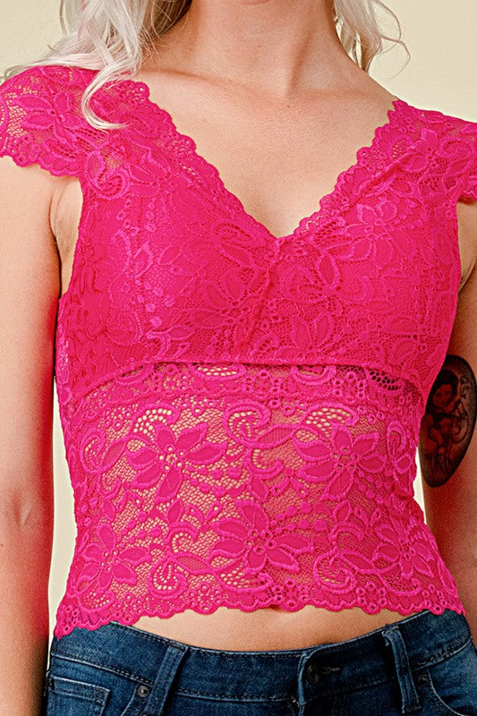 LB47 Lace Surplice Top – Elegant Everyday Style