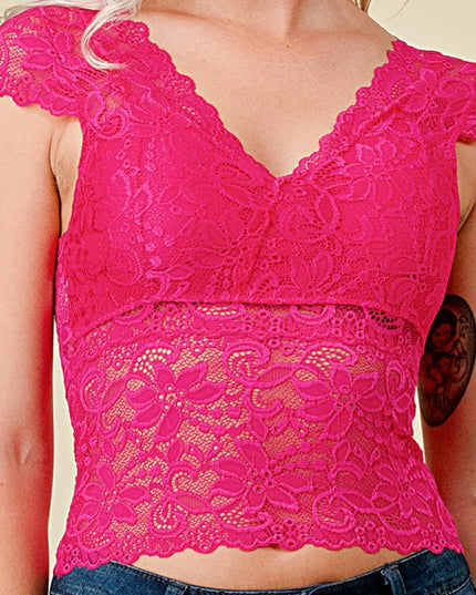 LB47 Lace Surplice Top – Elegant Everyday Style