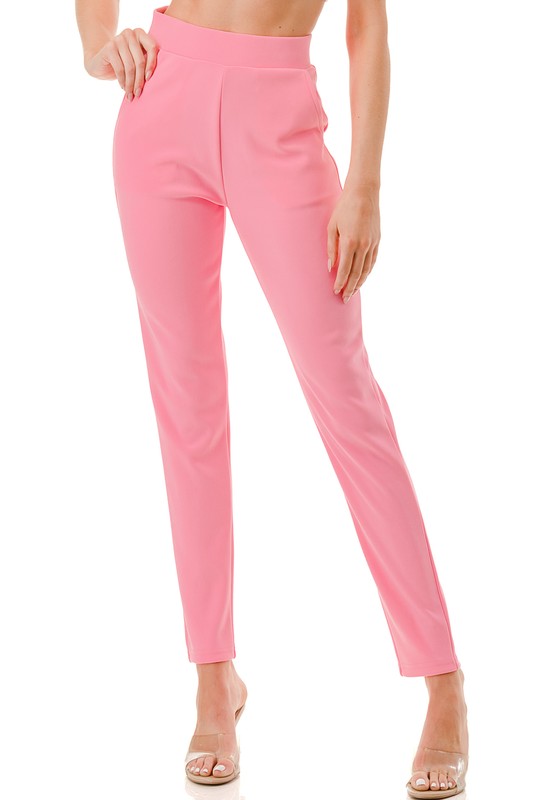 SCUP18X Plus Size Scuba Pants – High Waist Slim Fit Trousers