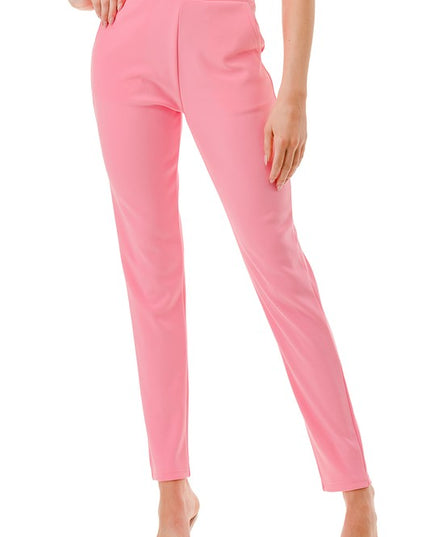 Plus Size Scuba Pants – High Waist Slim Fit Trousers
