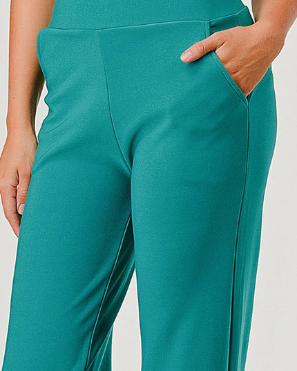 SCUP18X Plus Size Scuba Pants – High Waist Slim Fit Trousers